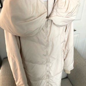 BCBG- Down filled, cream puffer coat